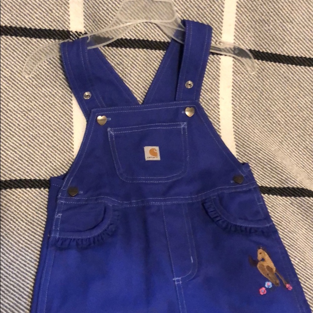 Girls 3T Carhartt horse overalls, NWOT